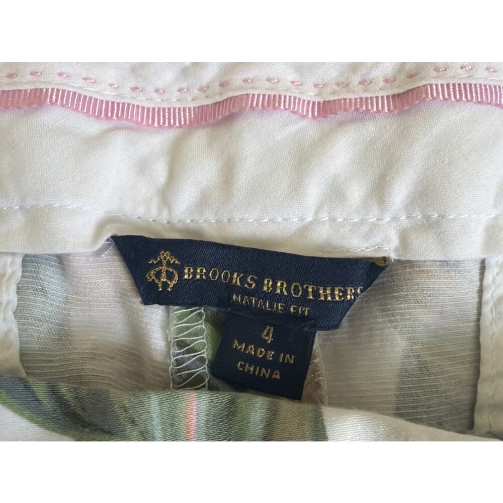Brooks Brothers Natalie Fit Botanical Print Pant Size 4 Mid-Rise Ankle Casual - Picture 3 of 12